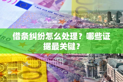 武汉借条纠纷怎么处理？哪些证据最关键？