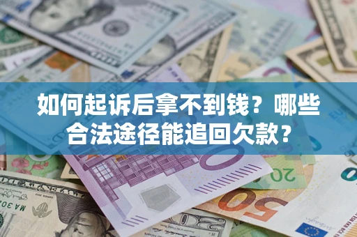 武汉如何起诉后拿不到钱？哪些合法途径能追回欠款？