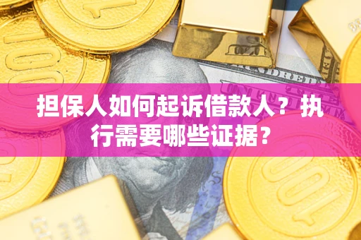 武汉担保人如何起诉借款人？执行需要哪些证据？
