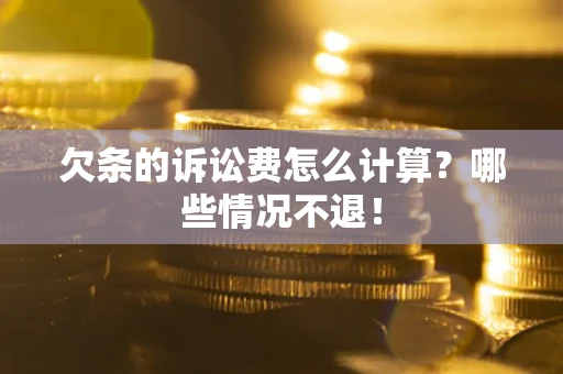 武汉欠条的诉讼费怎么计算？哪些情况不退！