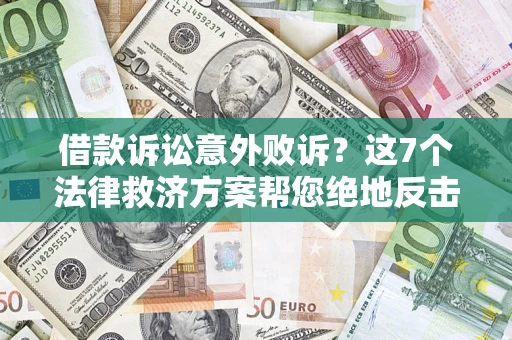 武汉借款诉讼意外败诉？这7个法律救济方案帮您绝地反击！