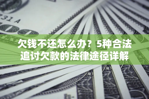武汉欠钱不还怎么办？5种合法追讨欠款的法律途径详解